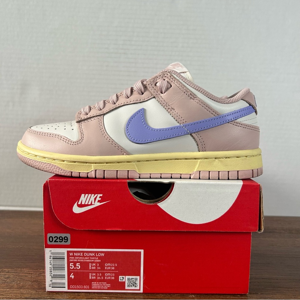 Nike Dunk Low Pink Oxford Women's Size 5.5 - Picture 2 of 6